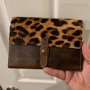 Patricia Nash Leather Wallet with Calf Hair Flap